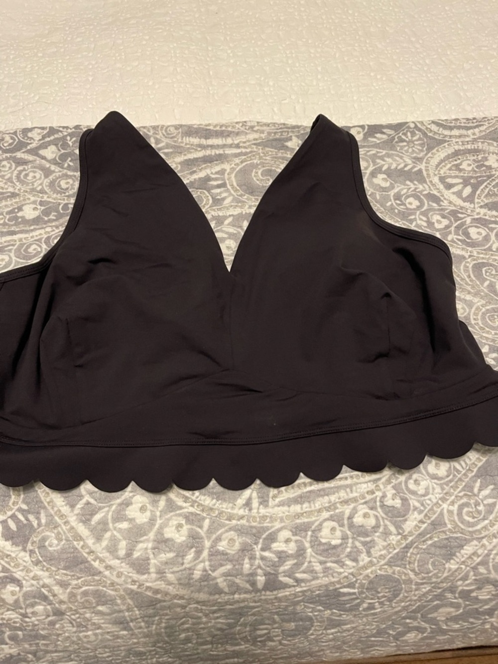 Joy Lab Bikini Bathing Suit Top scalloped edge size 4x plus size bikini top